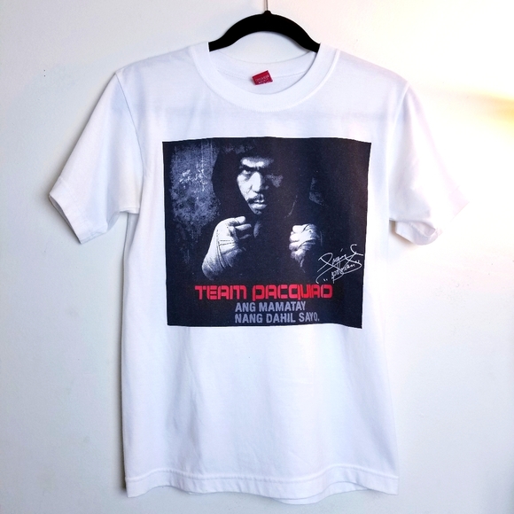 Manny Pacquiao T-shirt printed Autograph - Picture 1 of 6